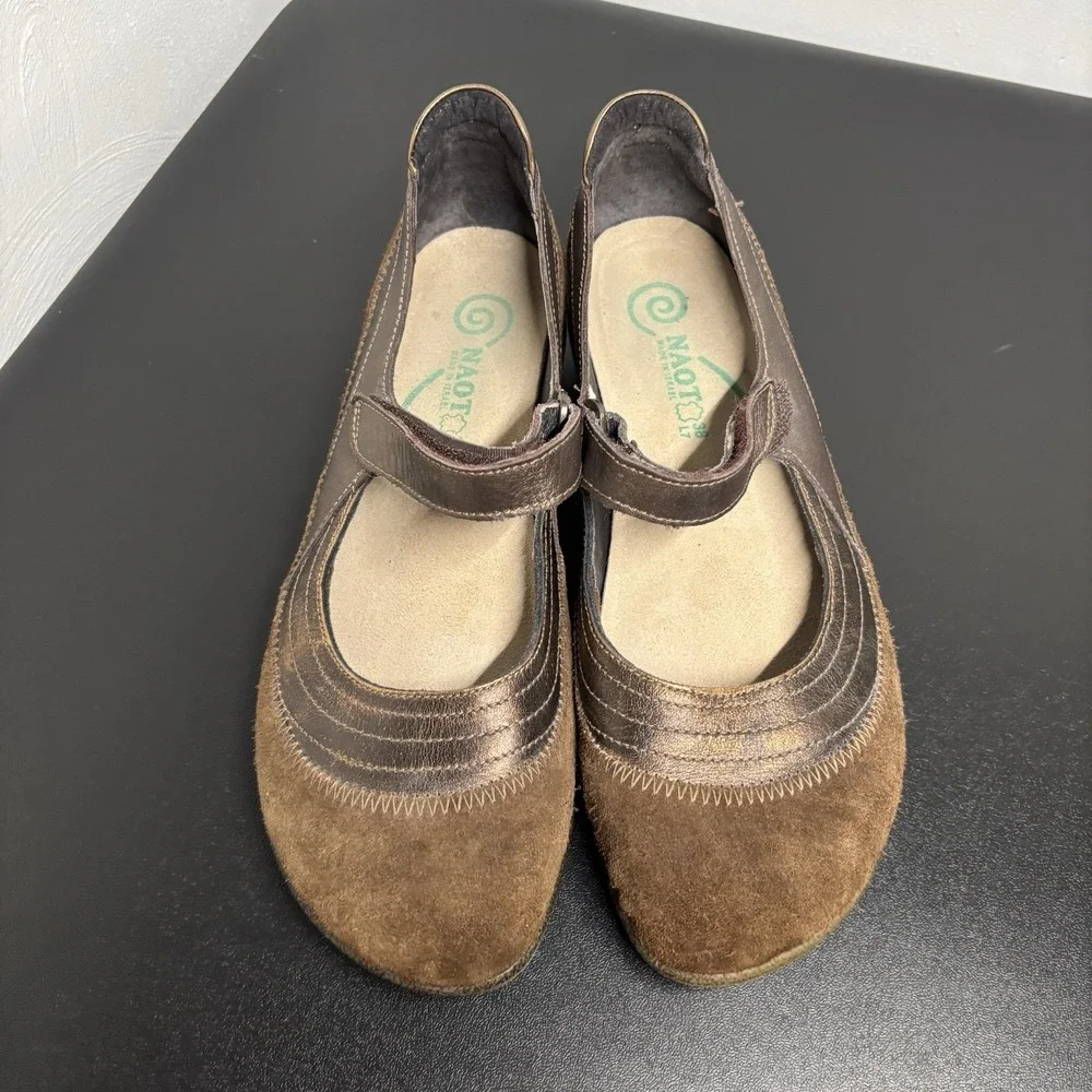 Naot Kirei Copper Mary Jane Loafers Brown Shoes Women's 7/38 Casual‎ Comfort
